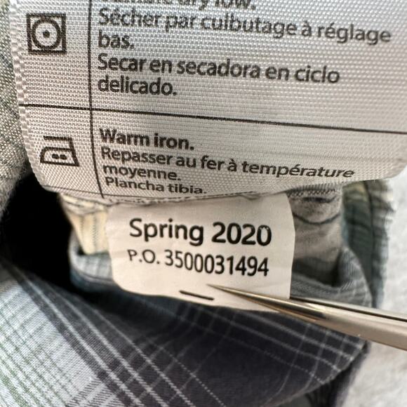 Carhartt Shirt Mens 2XL Relaxed Fit Button Up Blue Cream Plaid Casual Workwear - Picture 7 of 7